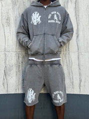"THE WAR BEGINS" VINTAGE HOODIE ZIP